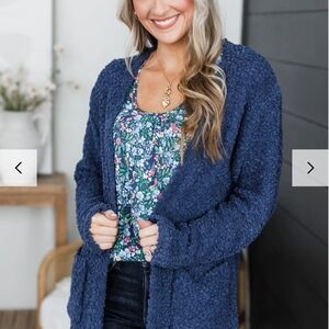 Plum Purple Popcorn Cardigan